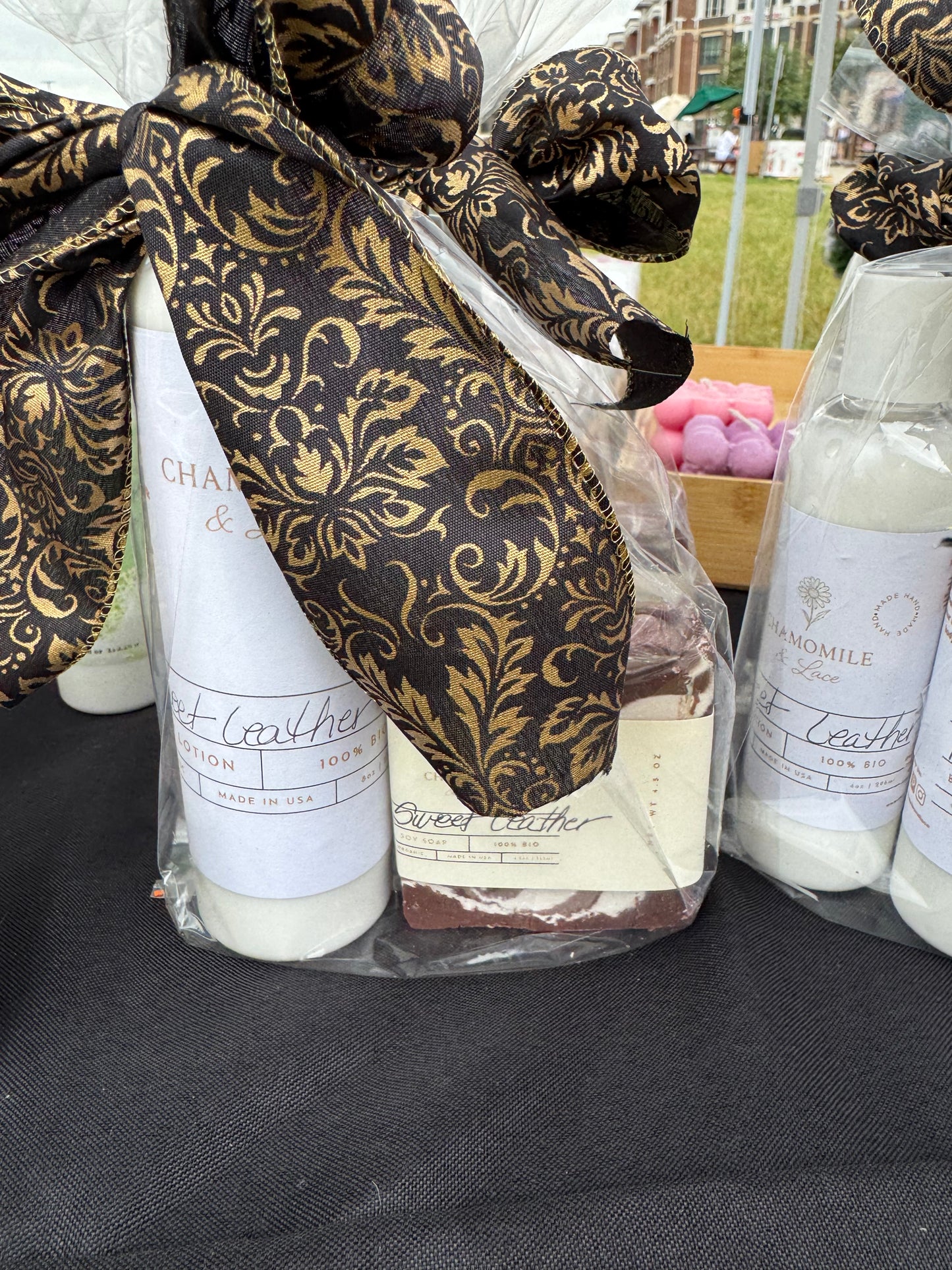 Sweet Leather Soap and Lotion Combo