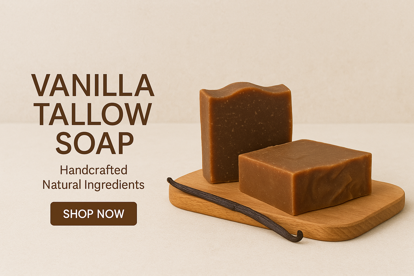 🍯 Golden Vanilla – Vanilla Tallow Soap