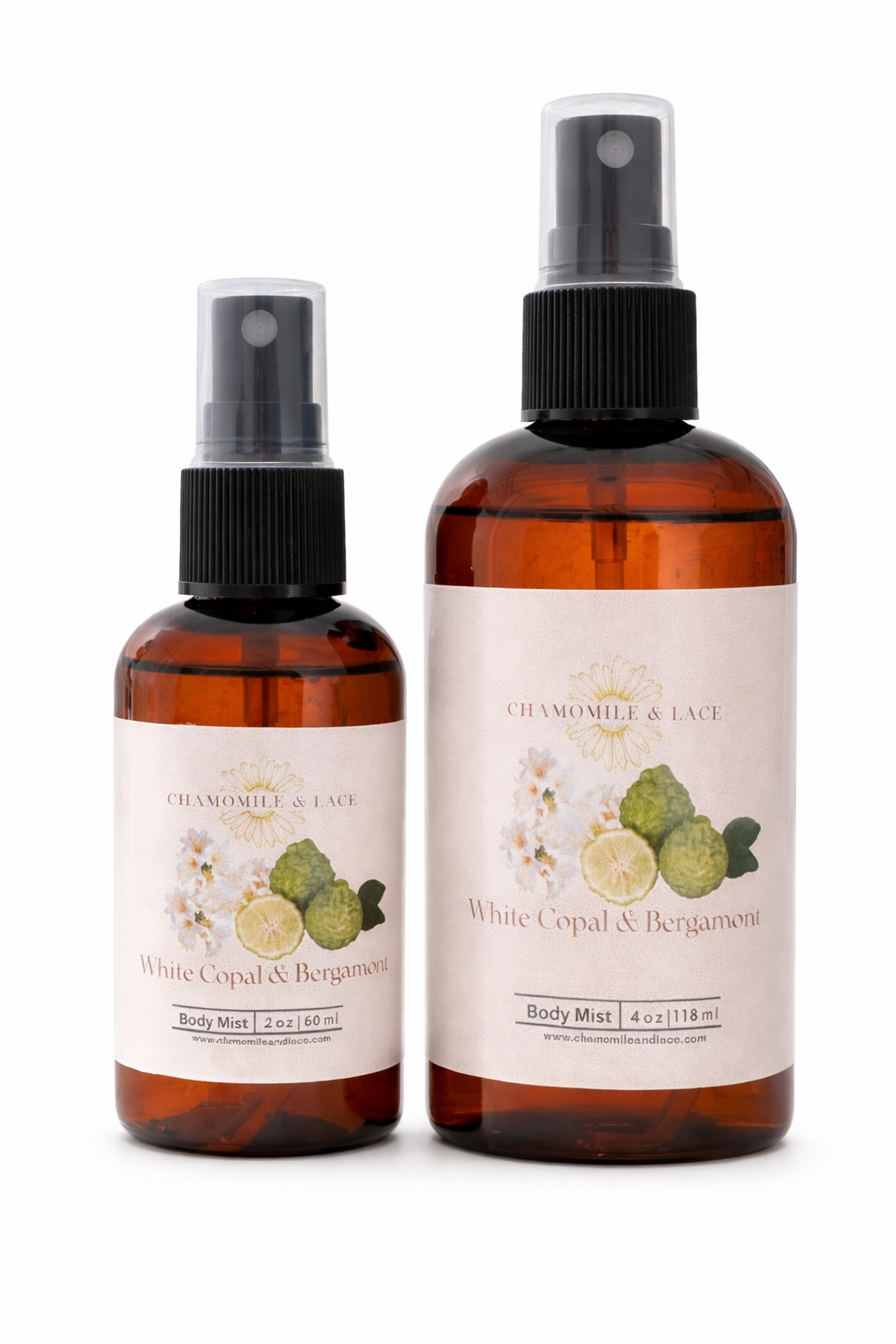 White Copal and Bergamot Body Mists