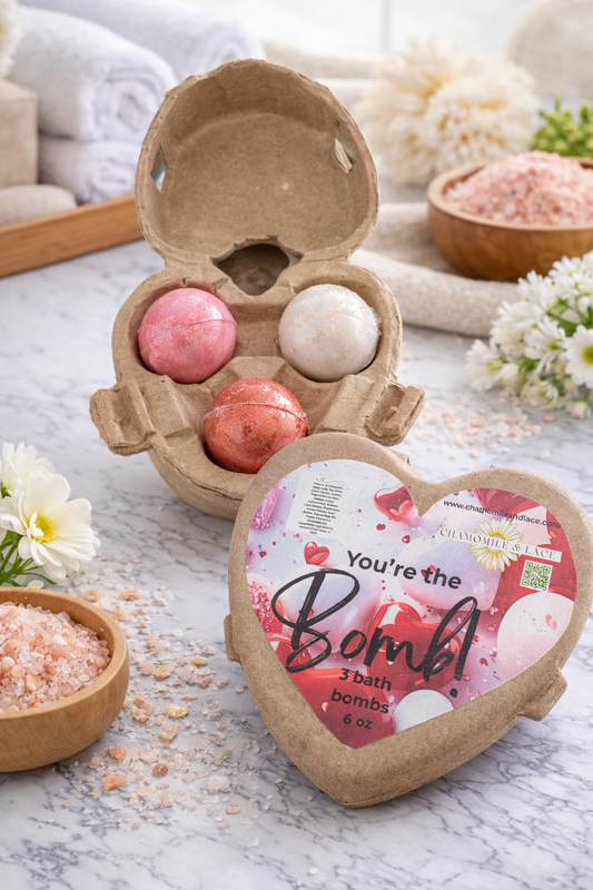 You’re the Bomb! – Heart Bath Bomb Gift Set (3-Piece)