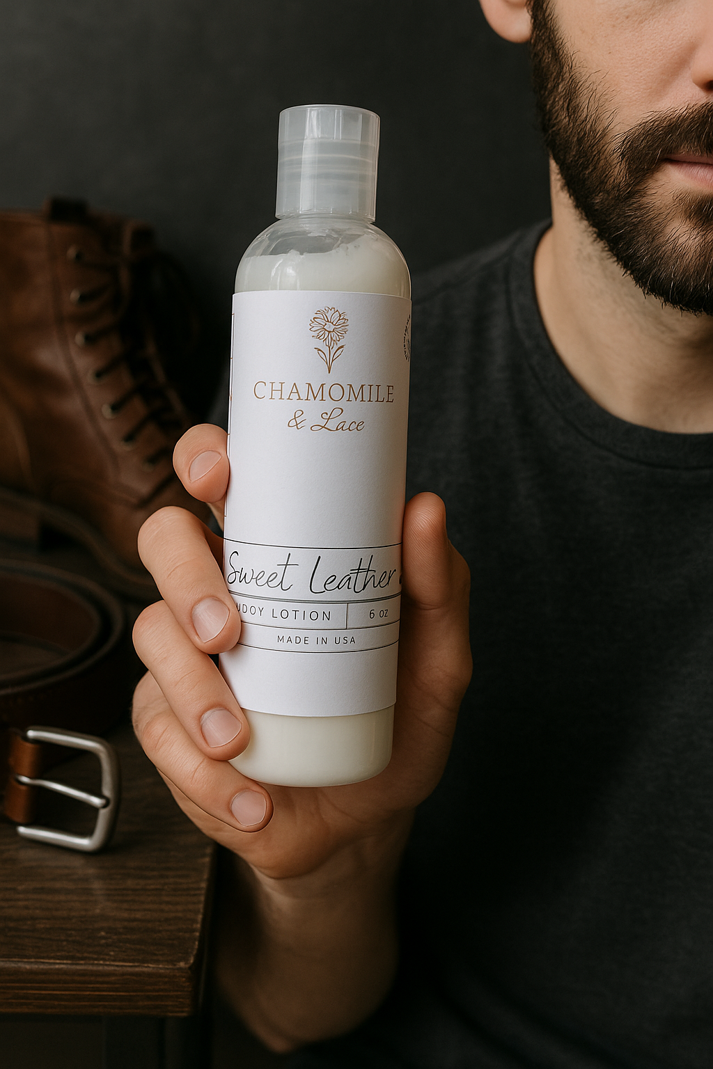 Sweet Leather Body Lotion for men